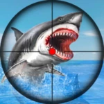 shark attack fps sniper game android application logo